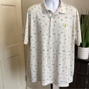 Master’s Men's Cream Patterned Polo Shirt